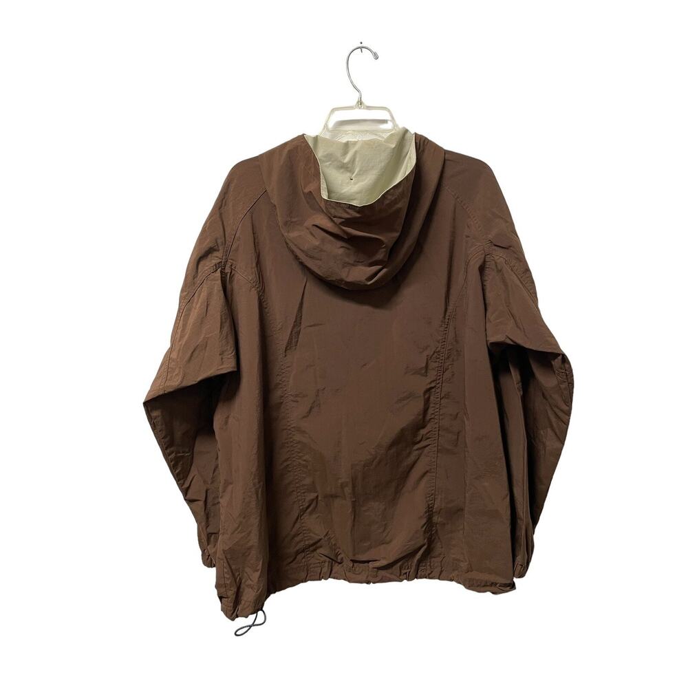 Vintage Columbia Womens Large Chocolate Brown Hooded Pullover Windbreaker Gorp - Picture 2 of 4